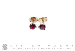 ORECCHINO Solitario in oro rosa 18Kt e rubini ct 0.66 Ref. O275/2-S0. NUOVI!