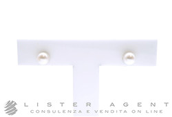 NAMURI orecchini in oro bianco 18Kt con perla mm 4.30 Ref. ONP-4. NUOVI!