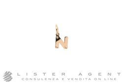 LE BEBE' ciondolo lettera N in oro rosa 9Kt e argento 925 Ref. LBB170-N. NUOVO!