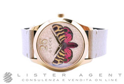 GUCCI Mod. 126MD Butterfly in acciaio laminato oro giallo Ref. YA1264062. NUOVO!