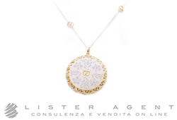 GUCCI collana Icon Blooms in oro giallo 18Kt con smalto bianco Ref. YBB47935800100U. NUOVA!