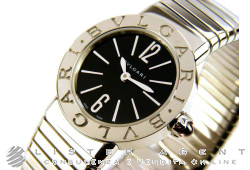 BULGARI Bulgari-Bulgari Tubogas Small size in acciaio Nero Ref. BBL262TBSS.S. NUOVO!