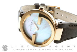 GUCCI Interlocking in acciaio placcato oro rosa Madreperla Ref. YA133516. NUOVO!