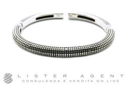 DAMIANI bracciale Metropolitan in argento 925 con diamanti neri Ref. 20072553. NUOVO!
