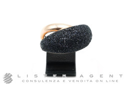 PASAVENTO anello in argento 925 placcato oro rosa e brunito nero Mis 18 Ref. WPLVA1670/M. NUOVO!