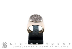 PASAVENTO anello in argento 925 placcato oro rosa e brunito marrone Mis12 Ref. WPLVA1115/XS. NUOVO!