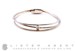 PASAVENTO bracciale in argento 925 placcato oro con diamante ct 0.03 Ref. WDNAB149. NUOVO!
