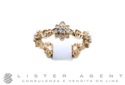 GUCCI anello Flora in oro rosa 18Kt con diamanti Misura 14 Ref. YBC702391001014. NUOVO!