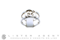 GUCCI anello Interlocking GG in argento 925 Ref. YBC2957160010. NUOVO!