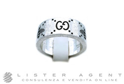 GUCCI anello Signature GG & Bee in argento 925 Ref. YBC7283040010. NUOVO!