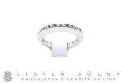DODO anello Disco in oro bianco 9Kt con diamanti ct 0.28 Misura 12 Ref. ADDO14/9B/B. NUOVO!