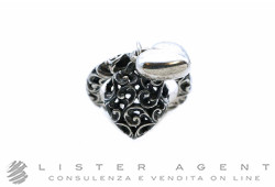 MARIA & LUISA Jewels anello Cuori in argento 925 brunito misura 14 Ref. AA0080. NUOVO!