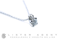 NAMURI collana con Diamante solitario in oro bianco 18Kt con diamante ct 0.26 G Si1 Ref. PN198/25. NUOVA!