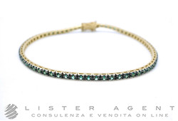 NAMURI bracciale Tennis in oro giallo 18Kt con smeraldi ct 1.00. NUOVO!