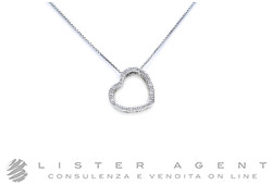 COLLANA Cuore in oro bianco 18Kt con diamanti ct 0.30 H Vvs. COLLANA!
