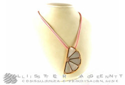 COLLANA Limone in oro rosa e giallo 18Kt con diamanti ct 0,45 e madreperla. NUOVA!