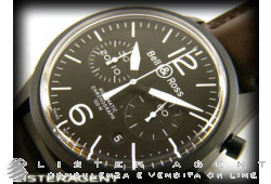 BELL & ROSS Collezione Vintage BR126 Original Carbon crono in acciaio Pvd Nero AUT Ref. BR126. NUOVO!