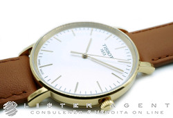 TISSOT T-Classic Everytime Medium in acciaio laminato oro giallo Argenté Ref. T166171605702. NUOVO!