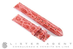 CARTIER cinturino in pelle di coccodrillo rosa lucido ansa MM 15 Ref. 1AQDAC24. NUOVO!