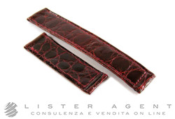 CARTIER cinturino in pelle di coccodrillo bordeaux ansa MM 17. NUOVO!