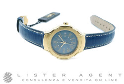 YVES SAINT LAURENT orologio Lady in acciaio placcato oro giallo Blu Ref. Y6324359. NUOVO!