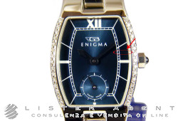 ENIGMA Caterpillar Metamorphosis Tonneau in acciaio e diamanti Blu Ref. CMTQSUA92S. NUOVO!