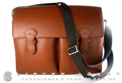 GIO' MONACO cartella due tasche in pelle marrone Ref. CTU1544CR. NUOVO!