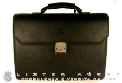 GIO' MONACO cartella due soffietti in pelle nera Ref. CSU1540CN. NUOVO!
