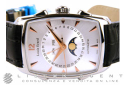 LOUIS ERARD Tonneau Calendario completo e fasi Luna Automatico in acciaio Argenté AUT Ref. 44211AA01. NUOVO!