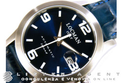 LOCMAN Island Automatico in titanio e acciaio Blu AUT Ref. 0615V04-00BLWPSB. NUOVO!