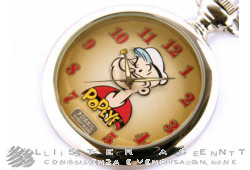 FOSSIL orologio da tasca Popeye & Wimpy Limited Edition in metallo Ref. LI1599. NUOVO!