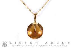 POMELLATO collana Veleno in oro rosa 18Kt con quarzo Madera Ref. FA601O7OV. NUOVA!