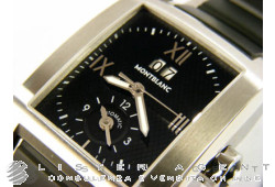 MONTBLANC Profile XL Dualtime in acciaio Nero AUT Ref. 102372. NUOVO! -40%