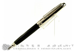 MONTBLANC penna a sfera Meisterstuck in acciaio e resina nera Ref. 8579. NUOVA!