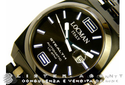 LOCMAN Stealth solo tempo in acciaio Pvd e titanio Nero AUT Ref. 0205BKBKFBL0BRK. NUOVO!