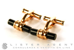 MONTBLANC gemelli Iconic Lines Meisterstuck 90 Anni in acciaio laminato oro rosa e Pvd Ref. 111310. NUOVI!