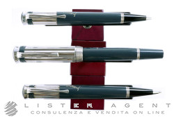MONTBLANC set 03 penne Meisterstuck Charles Dickens Limited Edition in argento 925 e lacca grigia e nera Ref. 6359. NUOVA! 