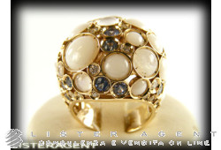 CHANTECLER anello Capri 1947 in oro bianco 18Kt con diamanti e pietre semi preziose Ref. 31447 mis 13. NUOVO!