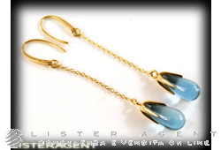 POMELLATO orecchini Veleno in oro rosa 18Kt e topazi azzurri Ref. OA601607/0Y. NUOVI!