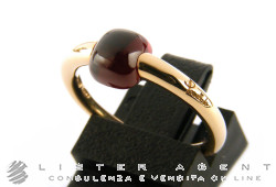 POMELLATO anello M'ama non m'ama in oro rosa 18Kt con granato Mis 12 Ref. AB004RO7OG. NUOVO!
