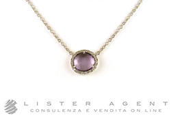 POMELLATO collana Colpo di Fulmine in oro bianco 18Kt con diamanti e ametista Ref. FB1060B9OI. NUOVO!