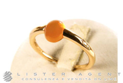 POMELLATO anello M'ama non M'ama in oro rosa 18Kt e opale di fuoco Mis 17 Ref. AB004OO7GE. NUOVO!