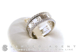 GUCCI anello Fascia MM7 in oro bianco 18kt e diamanti. NUOVO!