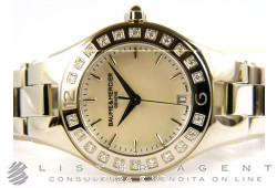 BAUME & MERCIER Linea lady in acciaio e diamanti Madreperla Ref. M0A010072. NUOVO!