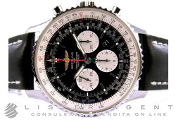 BREITLING Navitimer Crono Automatico 46MM in acciaio Nero AUT Ref. AB012721/BD09/441X. NUOVO!