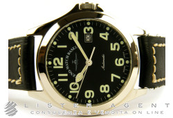 ZENO-WATCH BASEL Solo Tempo in acciaio Nero AUT Ref. Z8112-A00. NUOVO!