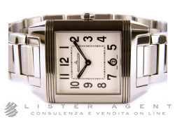 JAEGER-LeCOULTRE Reverso Squadra Lady Automatic in acciaio Bianco AUT Ref. Q7048120. NUOVO!