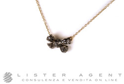 POMELLATO Collana Forever in oro bianco 18Kt e diamanti neri ct 0,32 Ref. FA801O2BB. NUOVA!