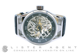 LOCMAN Montecristo Automatico in acciaio e titanio Scheletrato AUT Ref. 0538A01S-00BKGYPK. NUOVO!