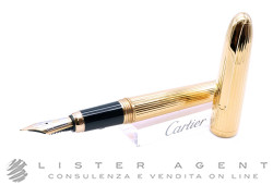 CARTIER penna stilografica Louis Cartier in acciaio placcato oro giallo Ref. ST170005. NUOVA!